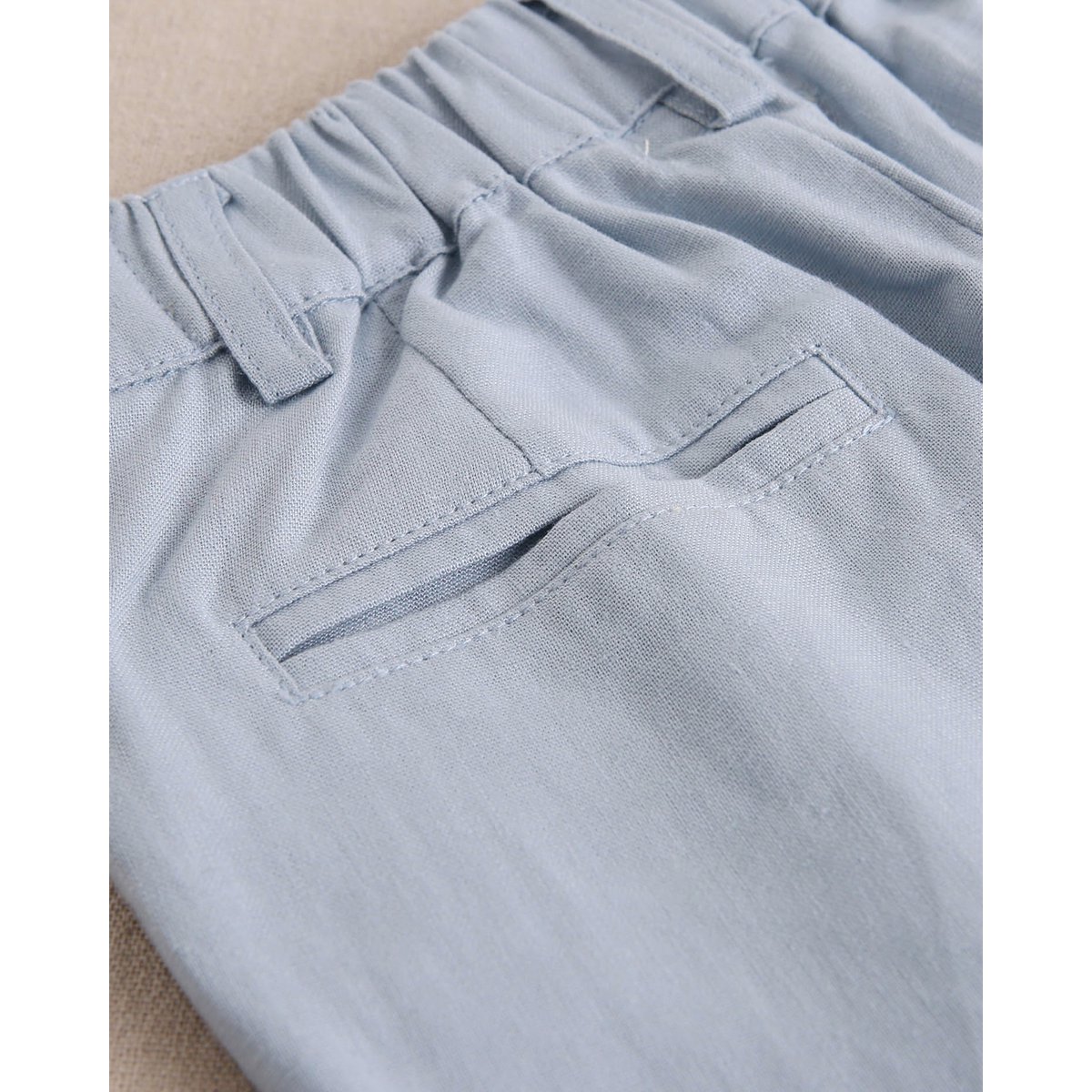 Boy's Blue Leinen Bermuda Shorts M70-21503073