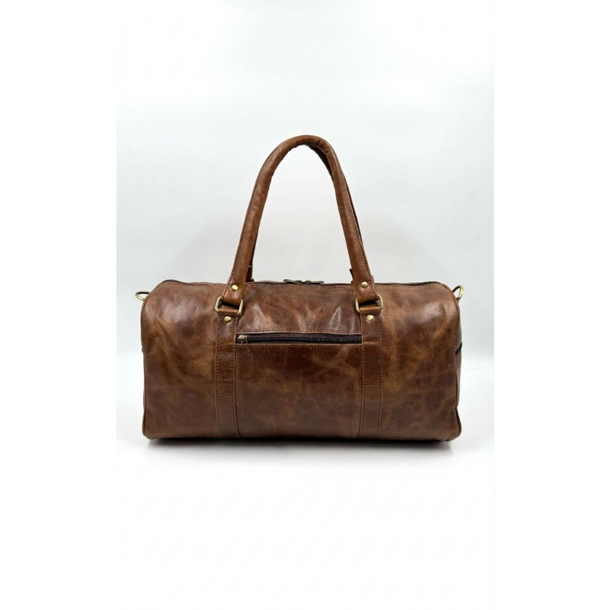 Håndlavet rejsetaske i brunt læder – Artisan 42 cm "City-Lite" Weekender & Compact Unisex Duffle