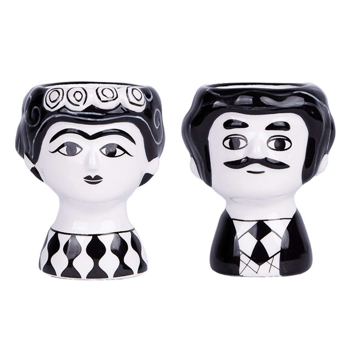 Kitsch Kitchen Set Egg Tup Carlos & Marisol Black / White