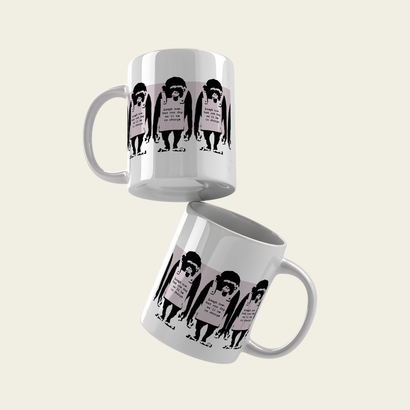Taza de cerámica Banksy 325ml - Ríete ahora