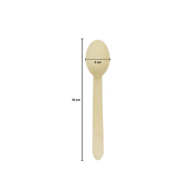 Lepel Kangaro hout 160mm pak a 200 stuks biologisch afbreekbaar