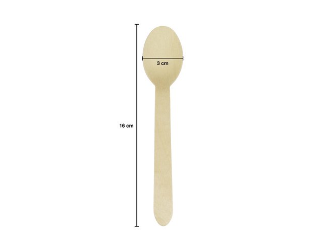 Łyżka z drewna kangaro 160mm opakowanie 200 biodegradowalnych sztuk