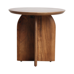Bullnose sidebord mangotræ - Ø50 cm