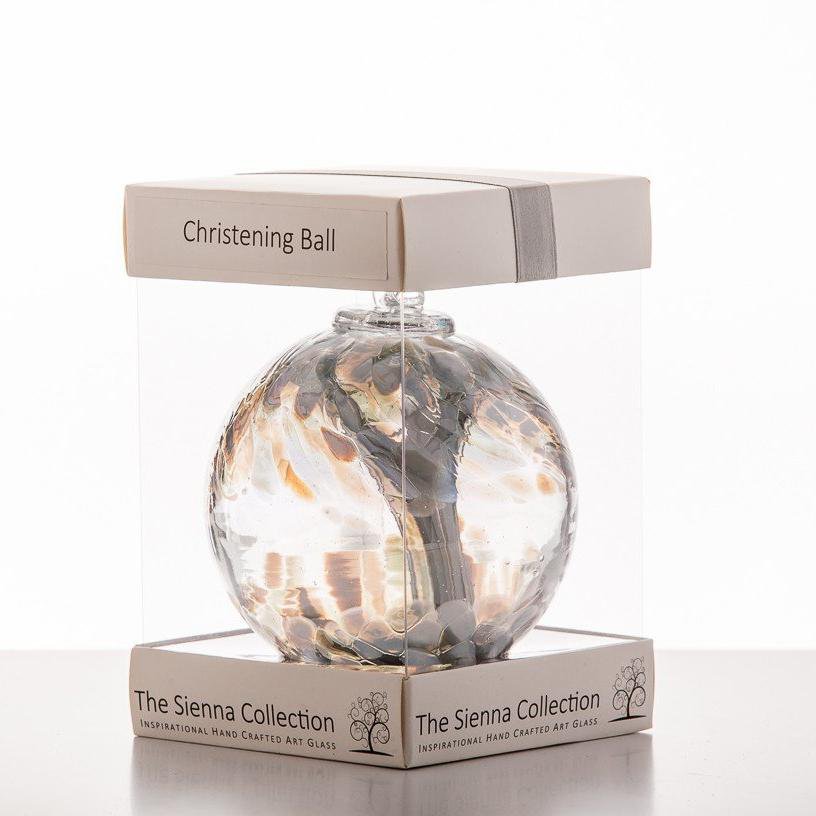 10 cm Spirit Ball - Taufe - Pastellsilber