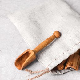 Mini cucchiai funzionali fatti a mano in legno d'ulivo - Utensili da cucina naturali