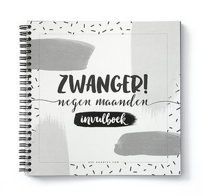Zwangerschapsdagboek Zwangerschap Invulboek 9 Maanden // Zwart Wit