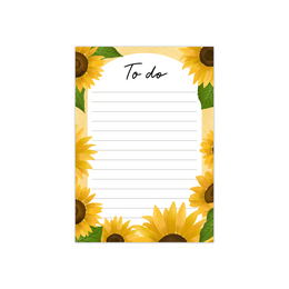 Notesblok/notesblok A6-planer - solsikker - To Do