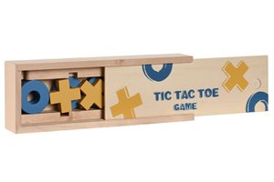 WOODEN BOARD GAME 18X6X3 TIC TAC TOE MULTICOLOR JE210060