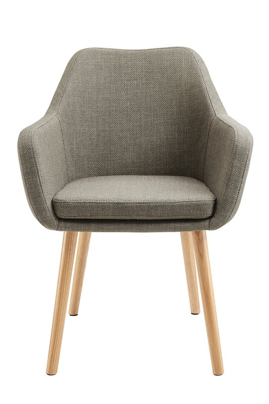 Fauteuil in bruine structuurstof