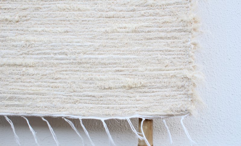 Medium 140/70cm Cream Cotton Rug