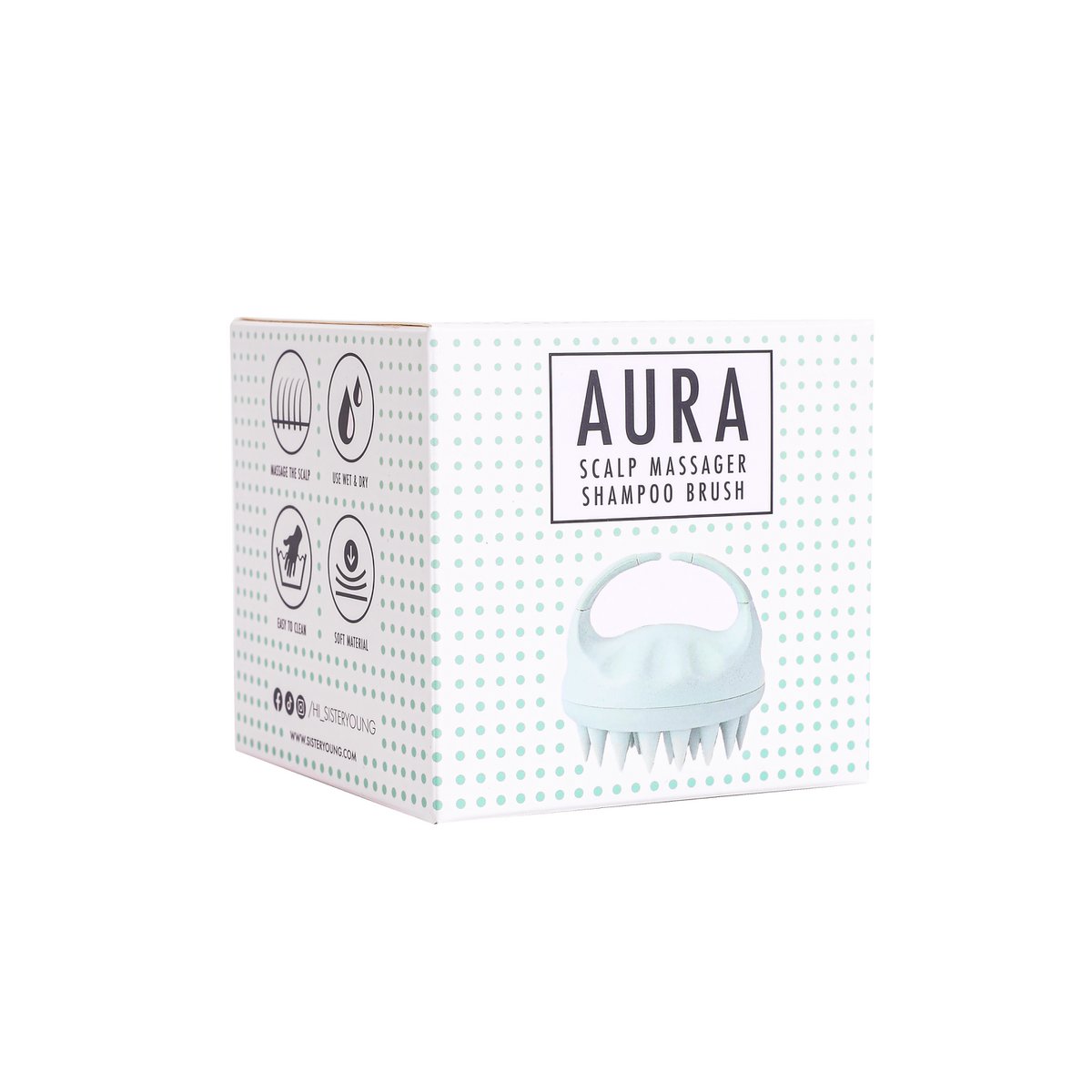 Sister Young l AURA Scalp Massager Brush for Washing and Head Massage