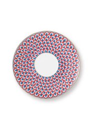 Set/2 Espresso Cups & Saucers Flower Festival Light Blue 120ml