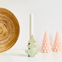 Kerstboom kandelaar groen
