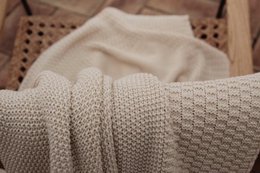 Gestrickte Überwürfe, gestrickte Decke, CottonThrows, gestrickte Überwurfdecke aus 100 % Baumwolle