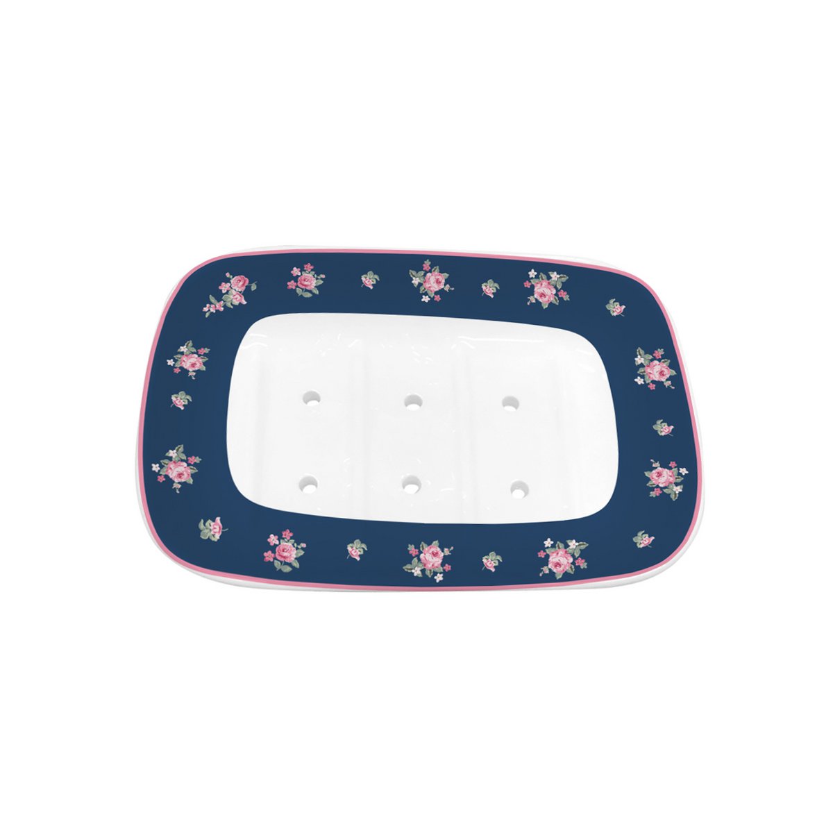 Porte-savon en porcelaine Bella bleu Isabelle Rose
