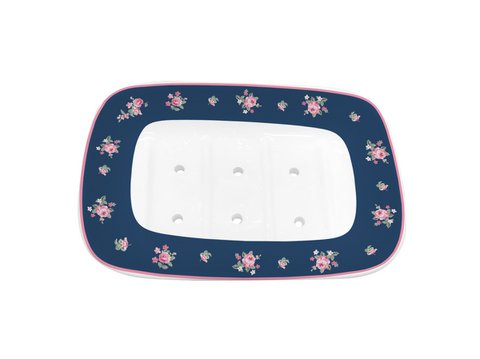 Porcelain soap holder Bella blue Isabelle Rose