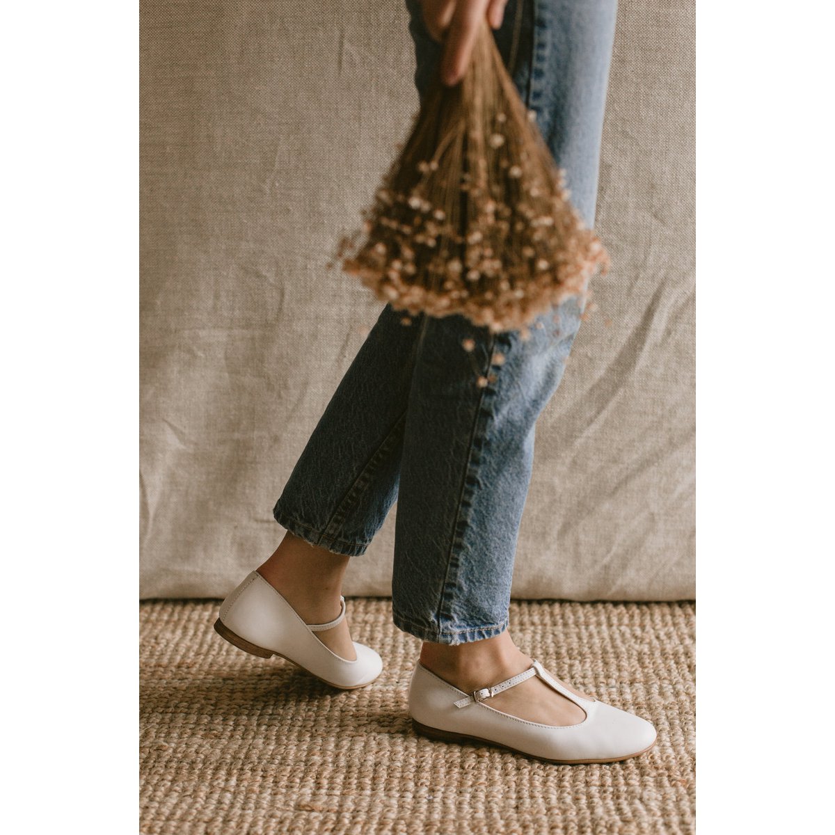 Leren ballerina's - Lotta - Wit 35-42
