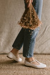 Leren ballerina's - Lotta - Wit 35-42
