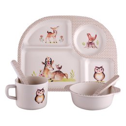 Wood Friends - Set Pappa con. Piatto 4 Camere - 5 pz