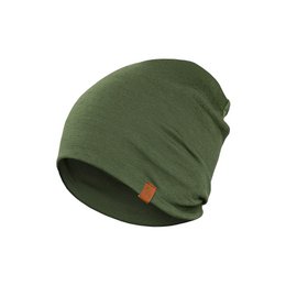 Women's Merino Beanie Hat Dark Green