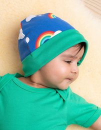 Organisk bomulds baby gave sæt med romper, hat og krop med regnbue tryk