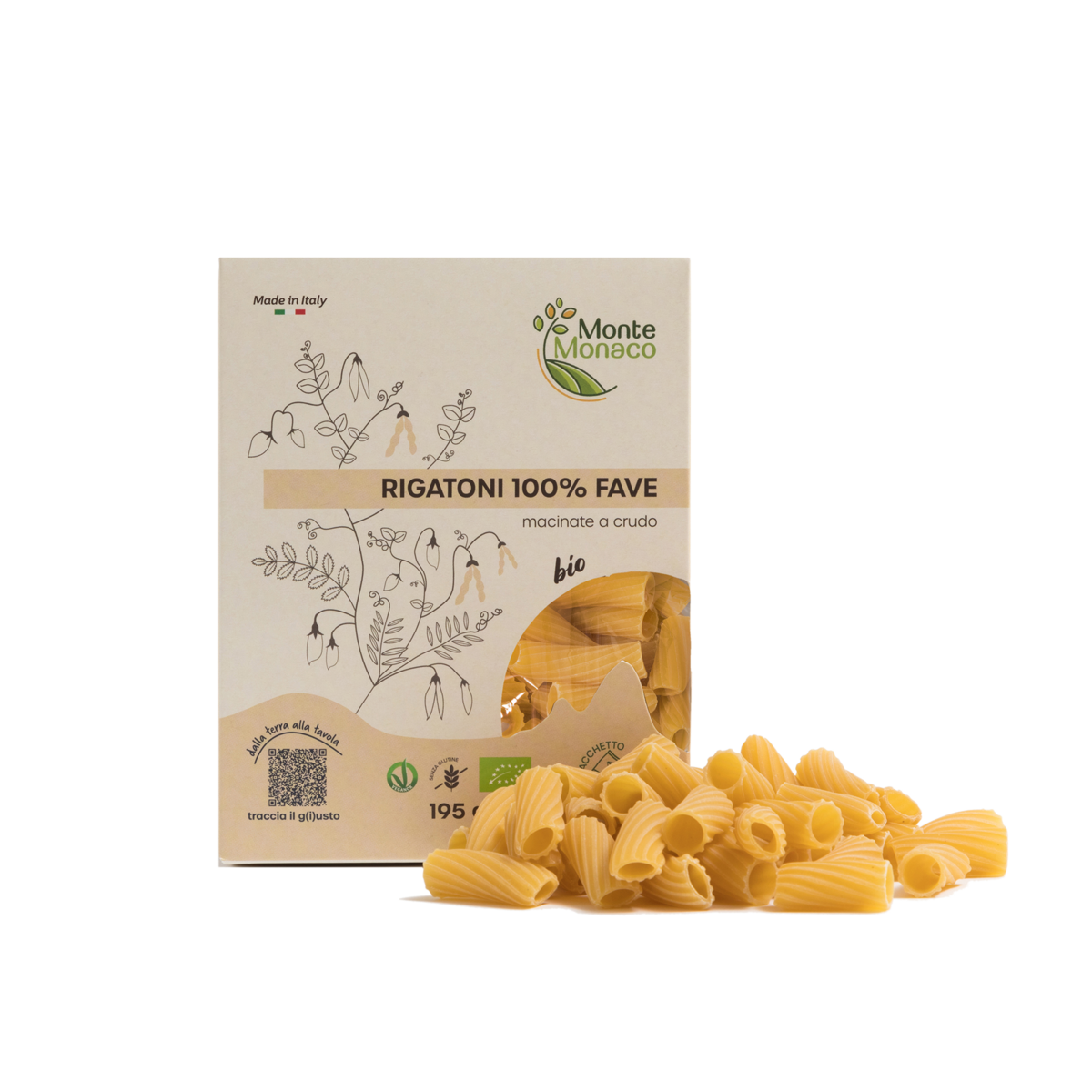 Rigatoni harina de frijol 100% orgánica