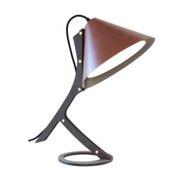 Lampada da tavolo SILENCE in pelle riciclata