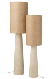 J-Line Stehleuchte Ava – Fiberglas/Jute – Natur – groß