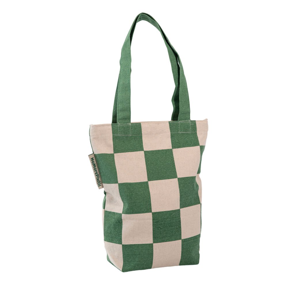 Durable Tote Bag with zipper - Nomoreplastic - Simple Squares