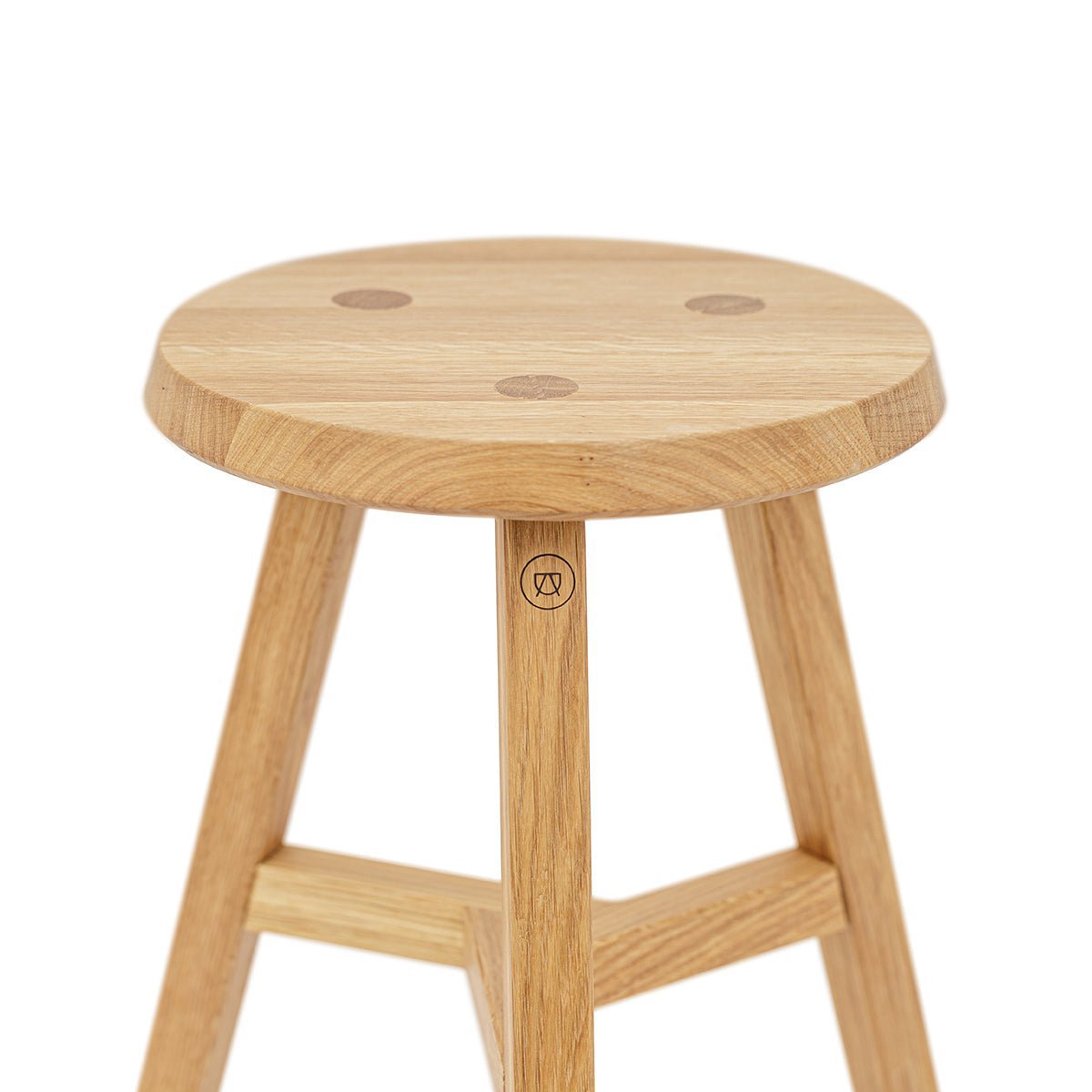 Elegante Hocker »Lia« aus Eichenholz en Honigoptik veredelt