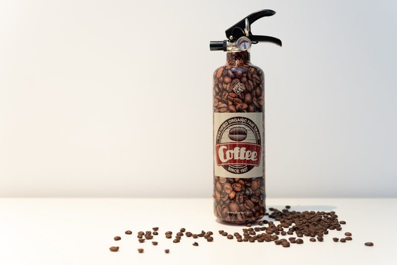 FA1831 Kaffebønner design Ildslukker