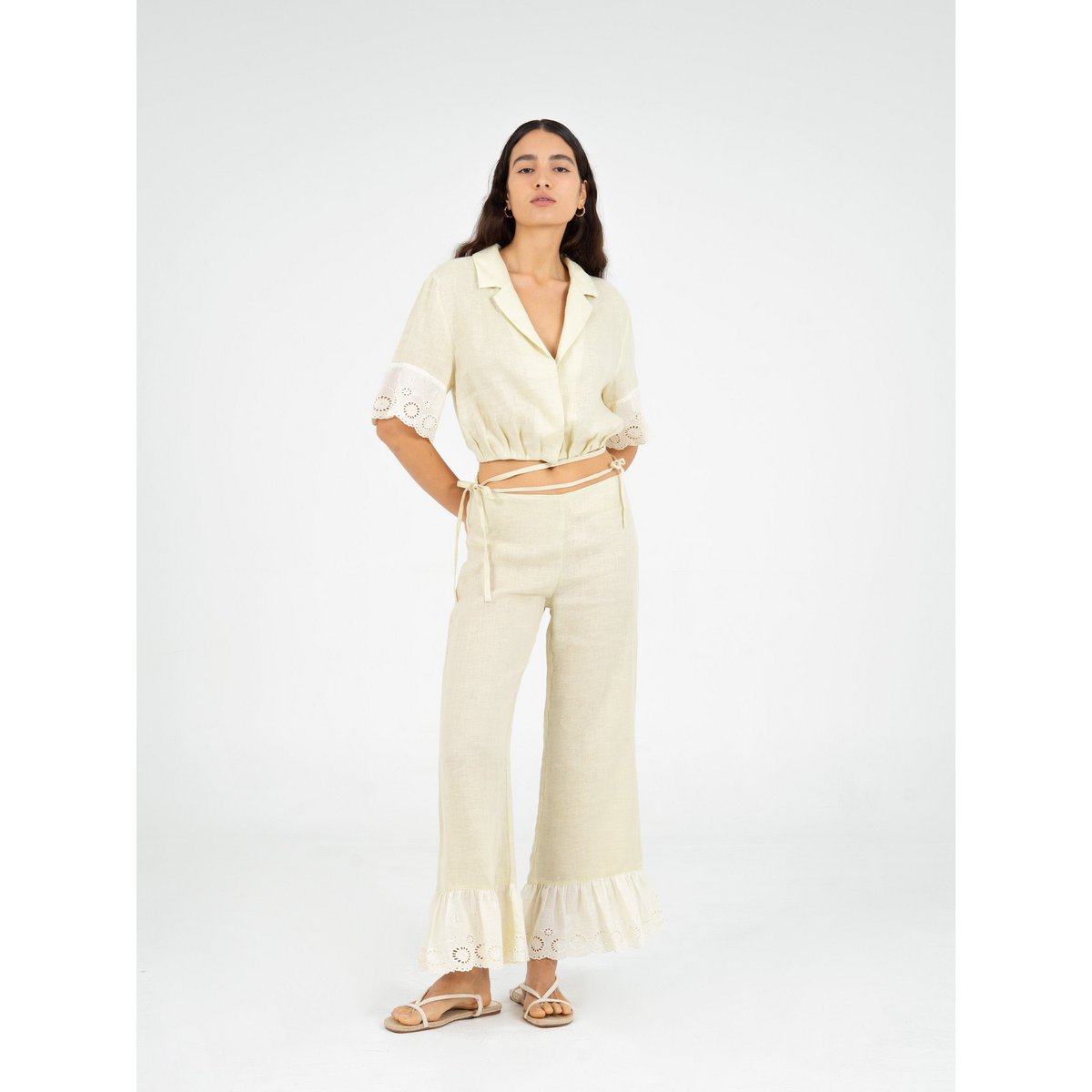 Aurora linnen beige top
