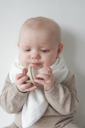 Silikone babyfoder - Oyster Beige