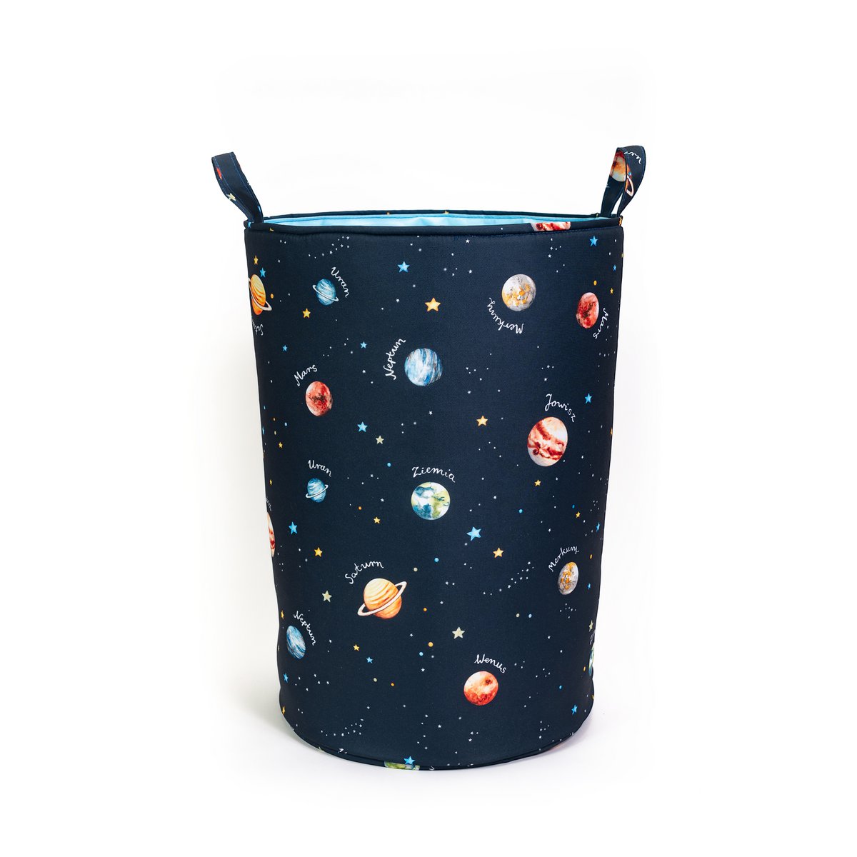 CESTA PARA JUGUETES "SPACE & PLANETS" MEGA CON RIBETE