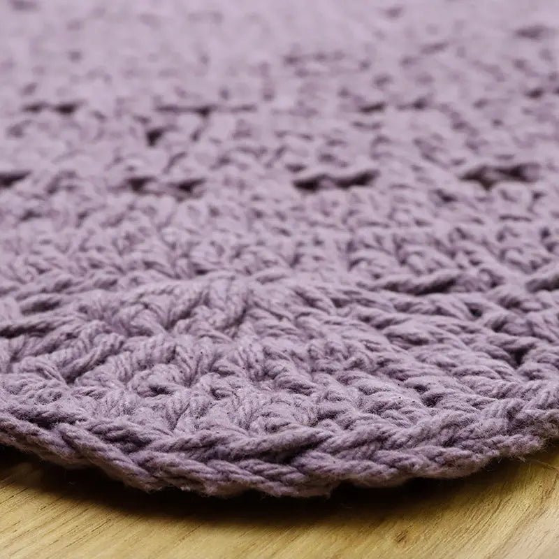 ALMA PURPLE crochet children's rug