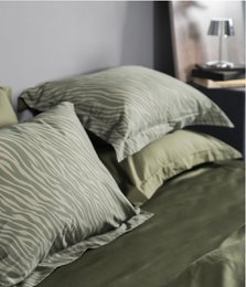 Satijnen beddengoedset Zebra Moss/Forest