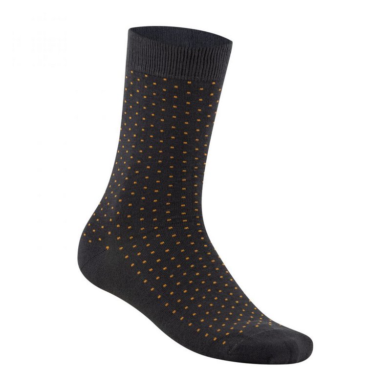 Bambocks Bamboo socks 4-pair dotted gray / orange