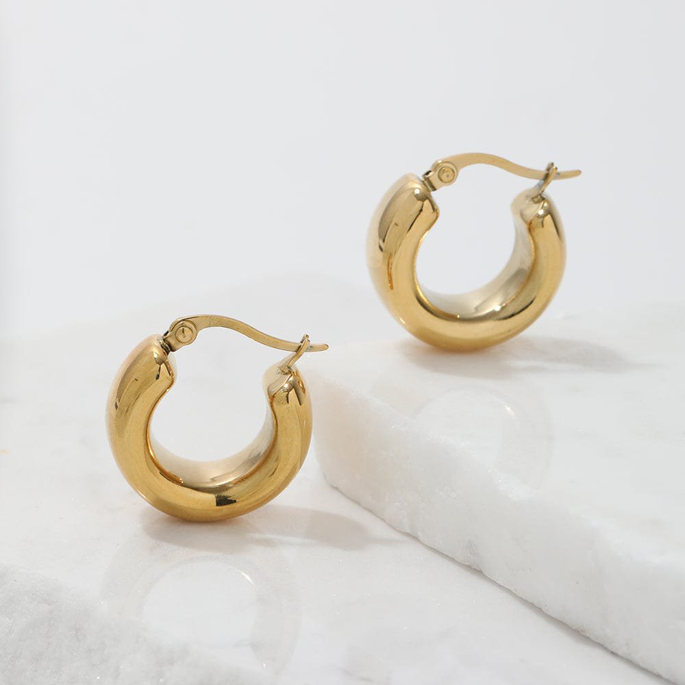 Annalynn - Thick Hoop Earrings