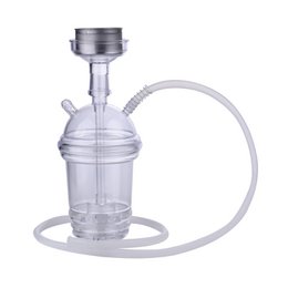 Shisha-Komplettset – ideal für Reisen, Strand, Festivals – Shisha mit Silikonschlauch, Zange, Wasserpfeife, komplettes modernes Acrylglas-Set