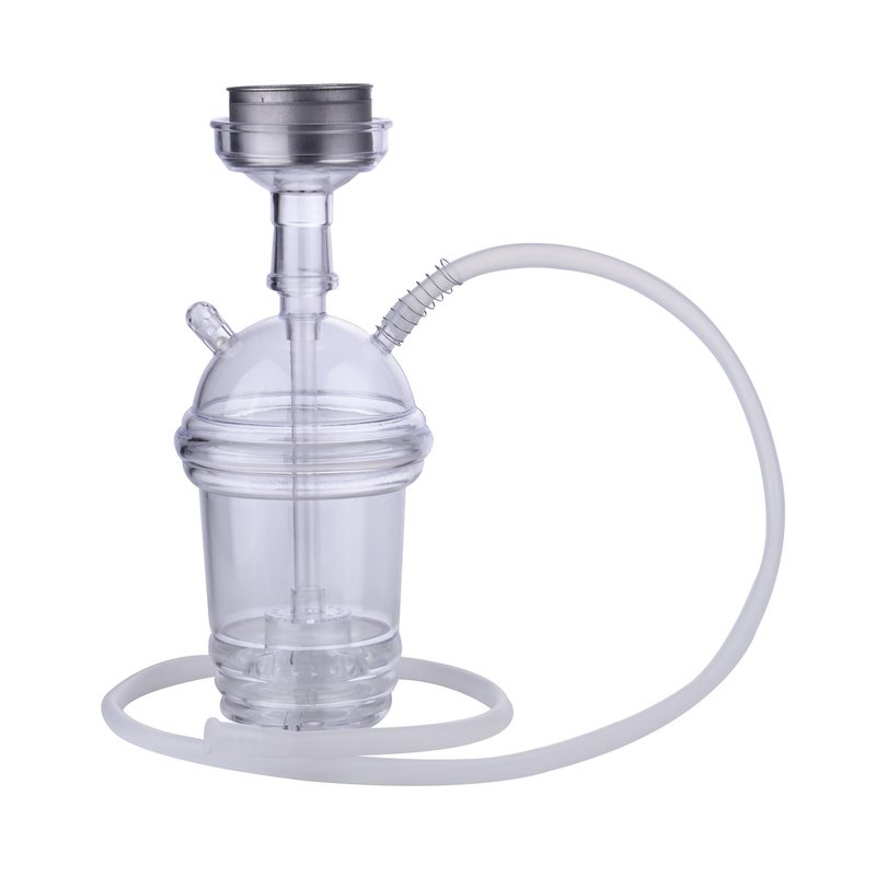 Shisha-Komplettset – ideal für Reisen, Strand, Festivals – Shisha mit Silikonschlauch, Zange, Wasserpfeife, komplettes modernes Acrylglas-Set