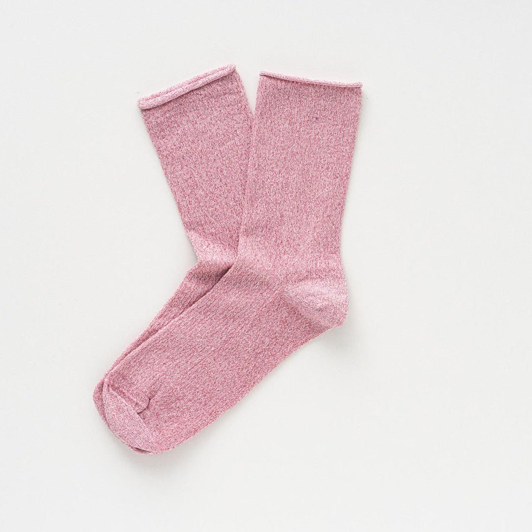 KLUE Glitter Lurex sokken van milieuvriendelijk Lyocell | Roze