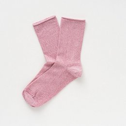 KLUE Glitter Lurex sokken van milieuvriendelijk Lyocell | Roze