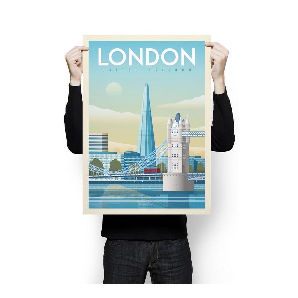 Vintage London Poster | Premium poster City London Tower Bridge United Kingdom