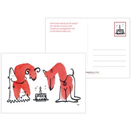 Tarjeta de cumpleaños roja