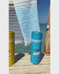 TOWEL TO GO BALI Telo mare in cotone 180x100 cm | Asciugamano per sauna spa | Reale / Arancione | con confezione regalo