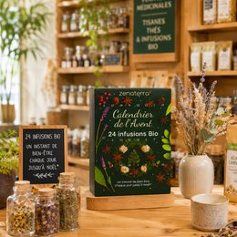 Calendario dell'Avvento 24 Tisane Biologiche – Infusi di Piante, Frutta e Spezie 100% Naturali – Confezione Regalo Gourmet & Benessere Senza Caffeina – Aromi Naturali e Benefici