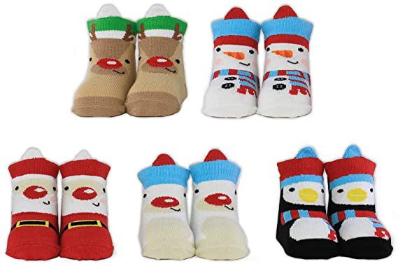 My First Christmas Baby Kerst Sokjes 5 paar in een Cadeaudoosje
