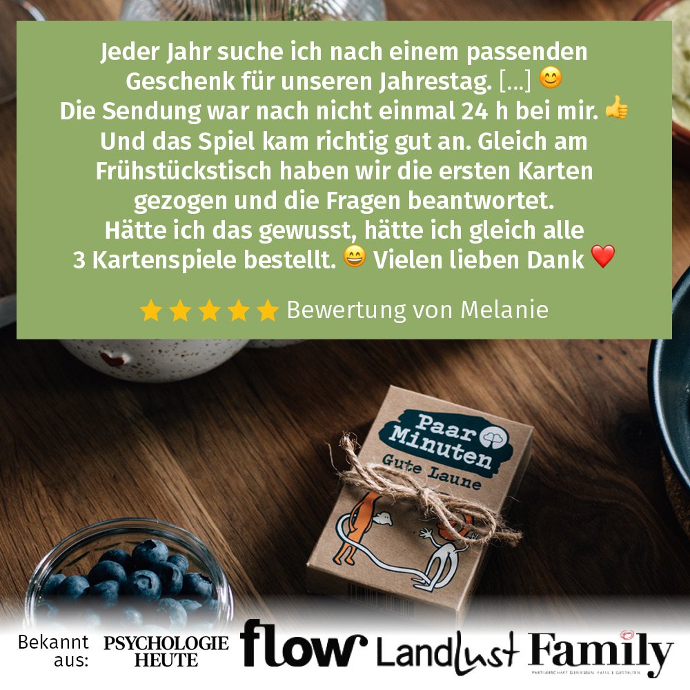 PaarMinuten Gute Laune – Gesprächskartenset für Paare