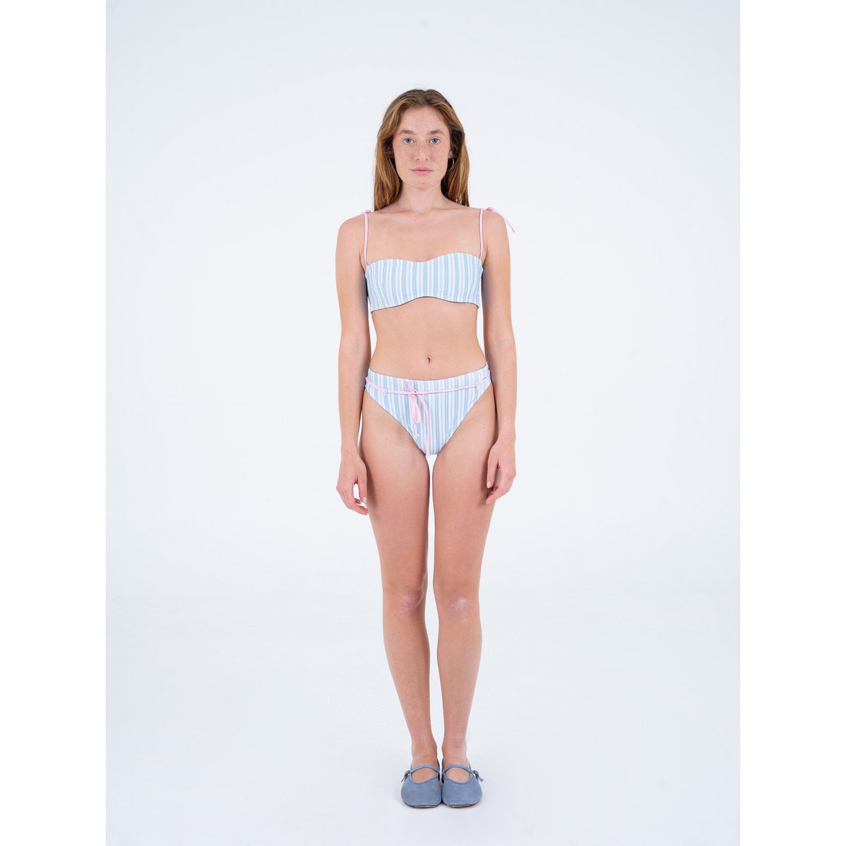 Bikiniunderdel med flodstribet print