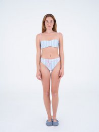 Bikiniunderdel med flodstribet print